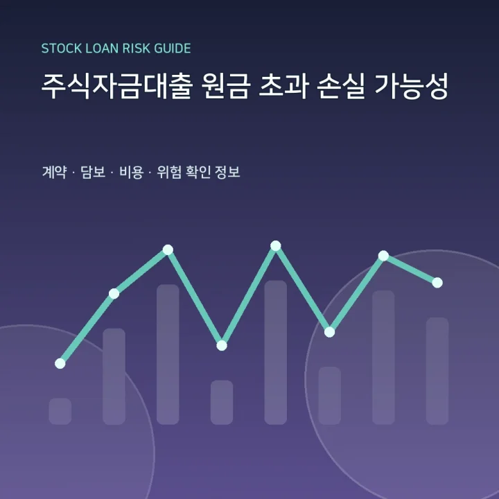 주식자금대출 원금 초과 손실 가능성