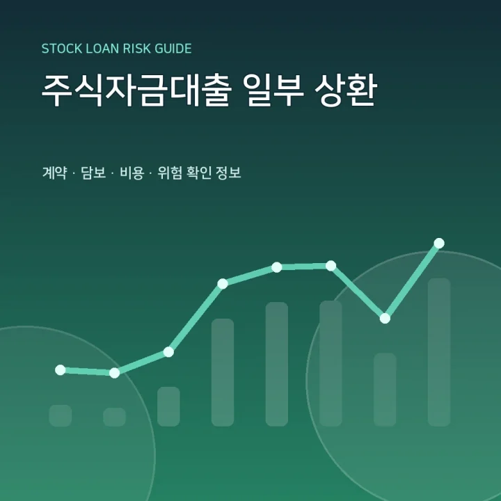 주식자금대출 일부 상환