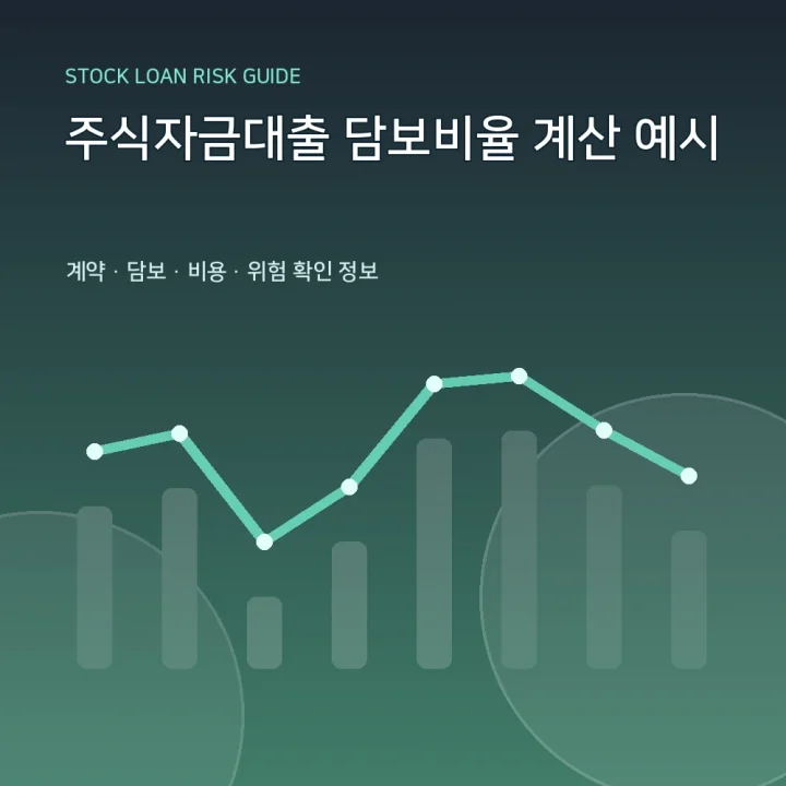 주식자금대출 담보비율 계산 예시