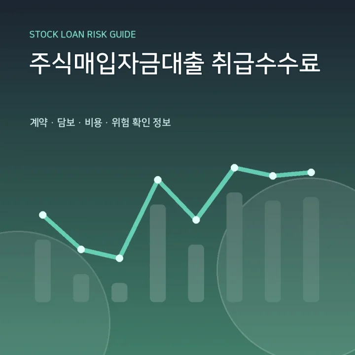 주식매입자금대출 취급수수료