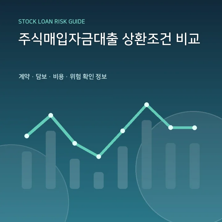 주식매입자금대출 상환조건 비교