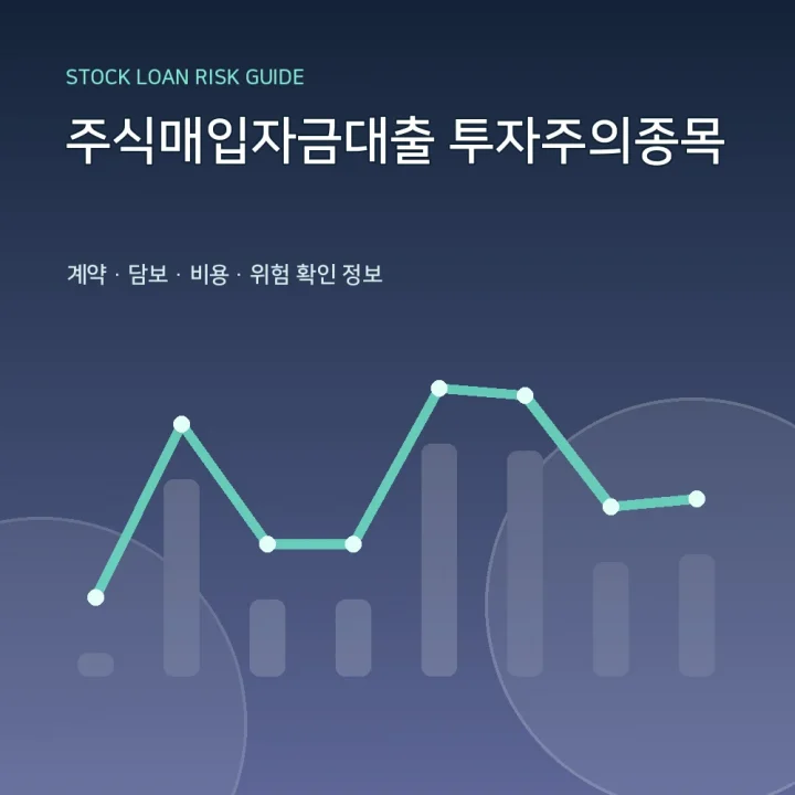 주식매입자금대출 투자주의종목