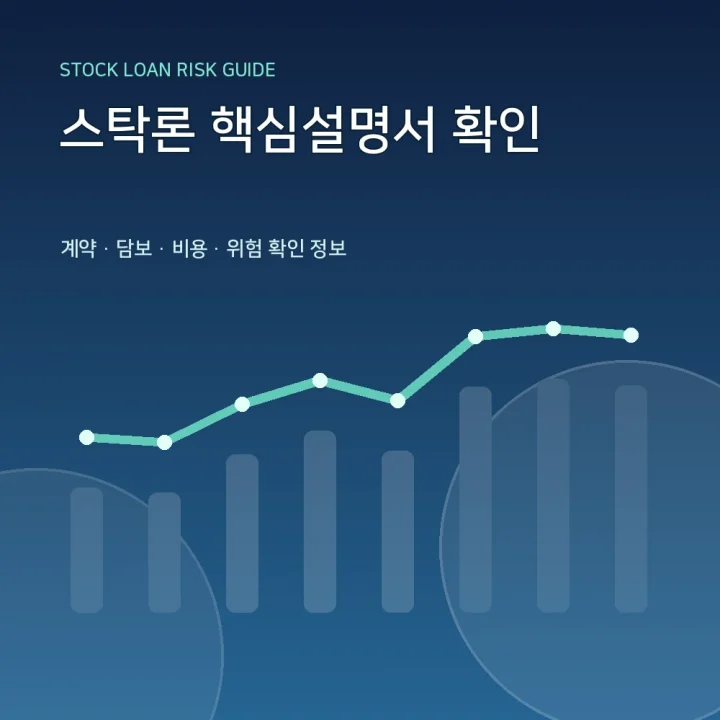 스탁론 핵심설명서 확인