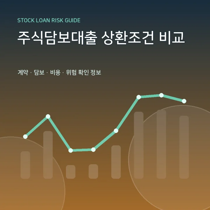 주식담보대출 상환조건 비교