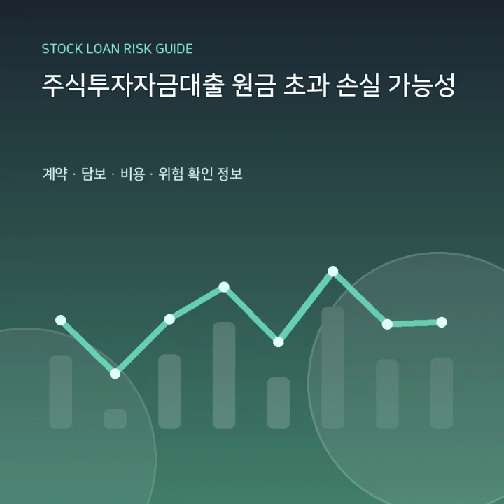 주식투자자금대출 원금 초과 손실 가능성