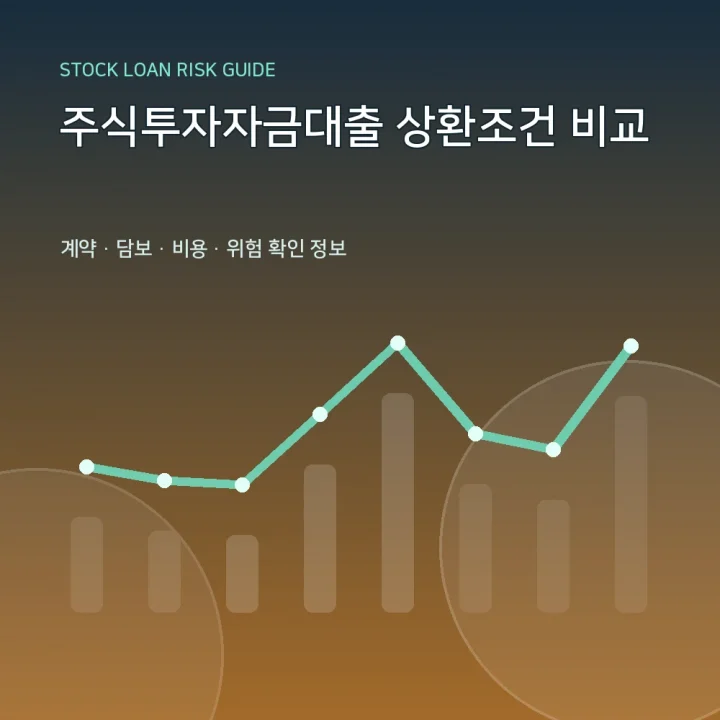 주식투자자금대출 상환조건 비교