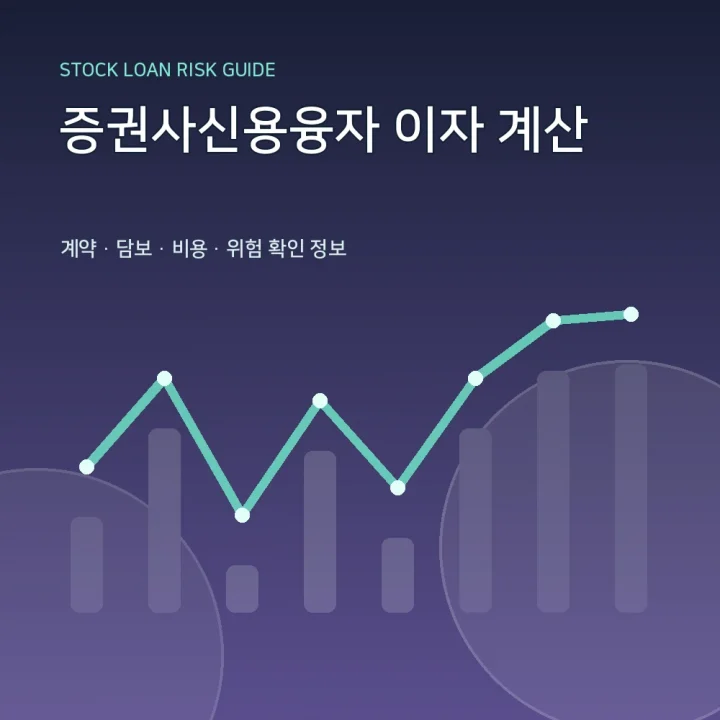 증권사신용융자 이자 계산