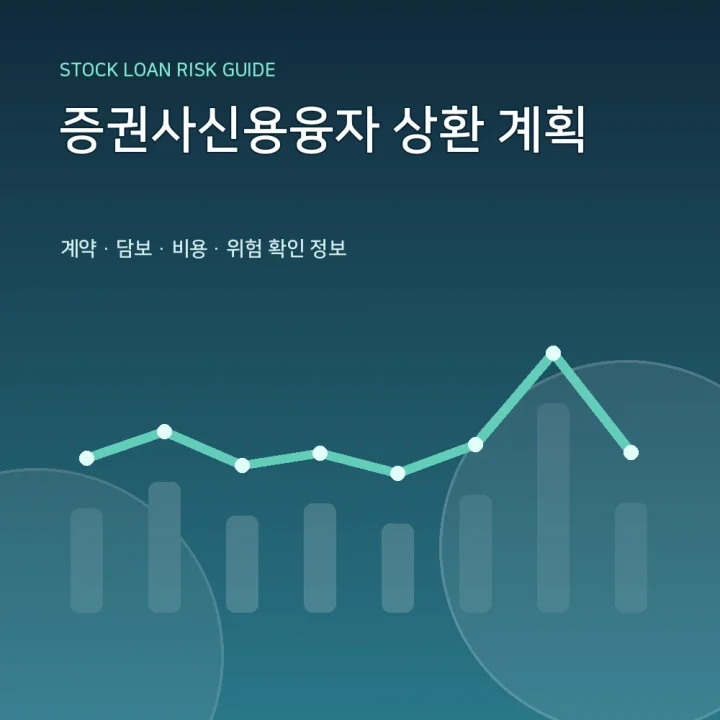 증권사신용융자 상환 계획