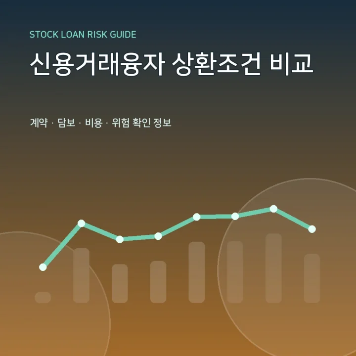 신용거래융자 상환조건 비교