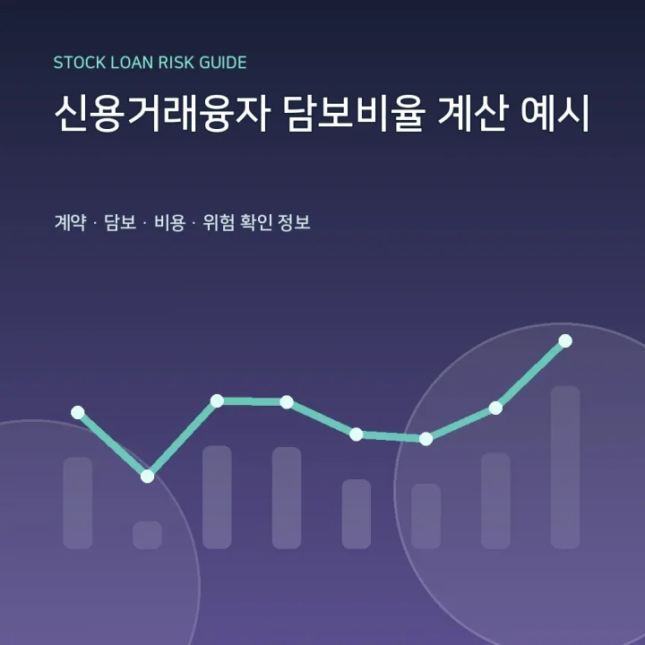 신용거래융자 담보비율 계산 예시