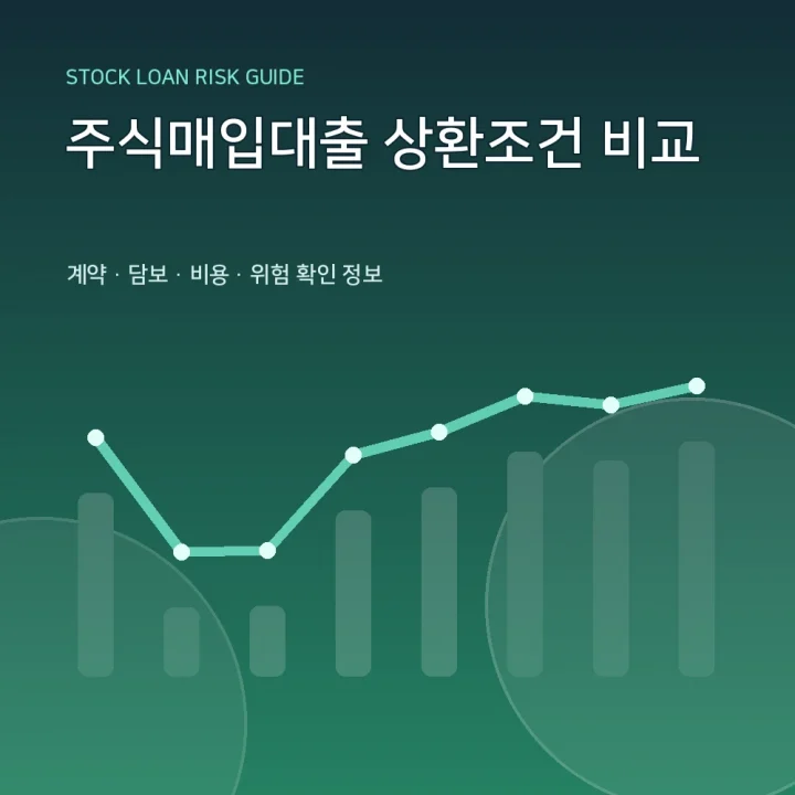 주식매입대출 상환조건 비교